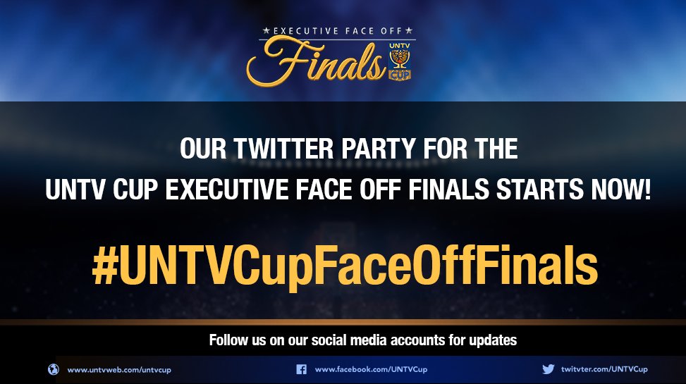 UNTVSports's tweet photo. Our Twitter Party for the @UNTVCup Executive Face Off Finals STARTS NOW!

Official hashtag is:
#UNTVCupFaceOffFinals 

Happy tweeting! https://t.co/LnBocBRdyO