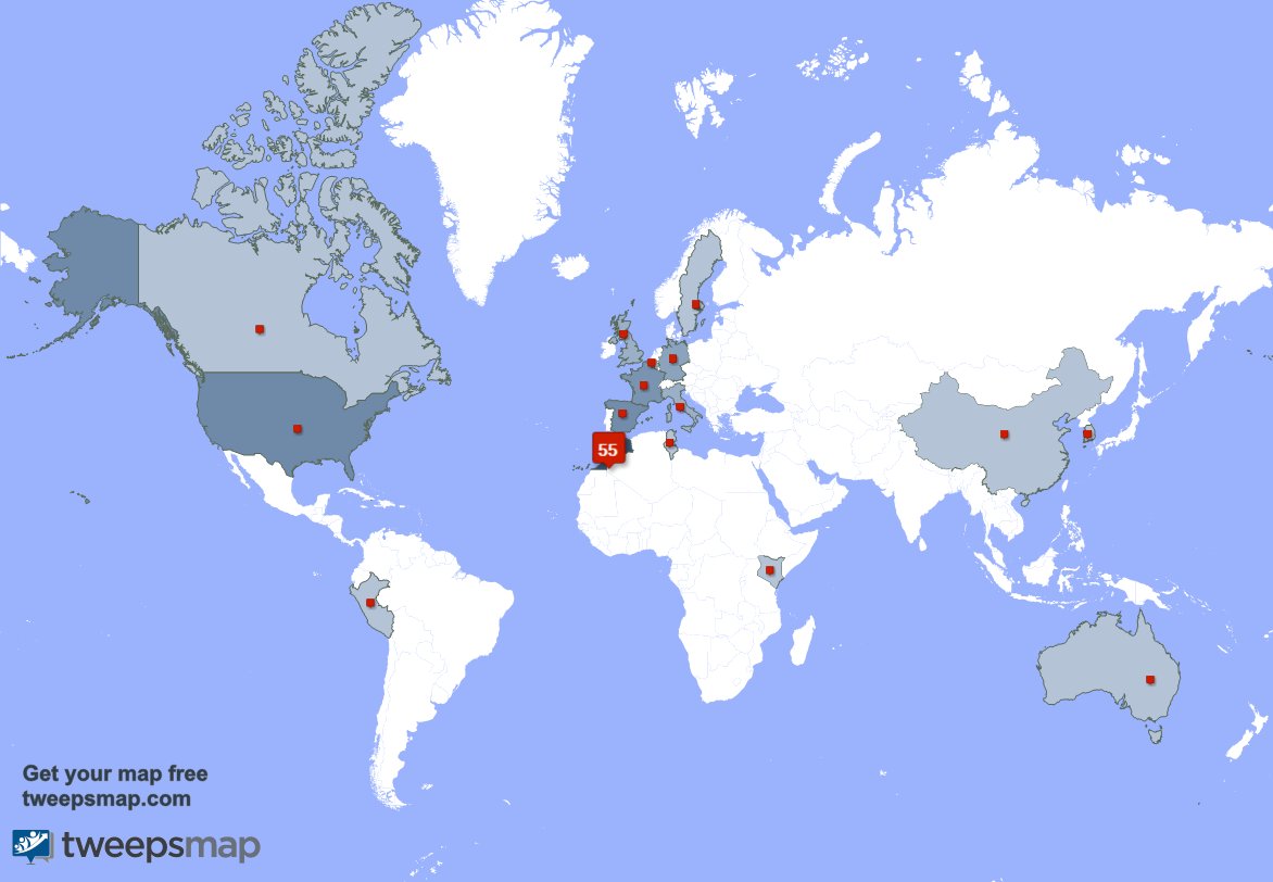 BeautifulMoroc's tweet photo. Selon https://t.co/ilq16ouZMT Mes followers vivent en: Maroc(55%),États-Unis(9%),Espagne(7%) https://t.co/ajTGtX2mfL