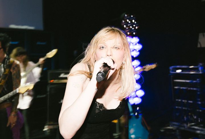 Happy birthday Courtney Love.

Photo: Love performing at a Marshall bas ...   