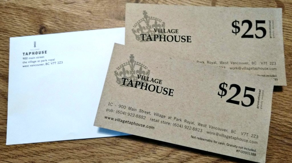KidneyBike's tweet photo. Thank you @VillageTaphouse! $50 to eat at this wonderful restaurant!  To be won at #KidneyBike Event next Sunday. Register now! https://t.co/vPLIXi7ujC