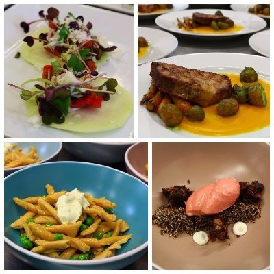 CCFCCRegina's tweet photo. Another fun night @PrairieCherry with @christorjusen of @MaltCity #kohlrabitaco #chickpea #strozzapreti #SousVide pork strawberry #sorbet https://t.co/c4OEY6Jwh8