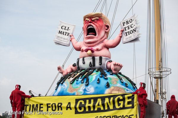 Greenpeace's tweet photo. We can't wait for Trump to grow up — we need to ACT NOW on climate change! RT if you agree. #resist #planetearthfirst https://t.co/N9IJbN5xU3