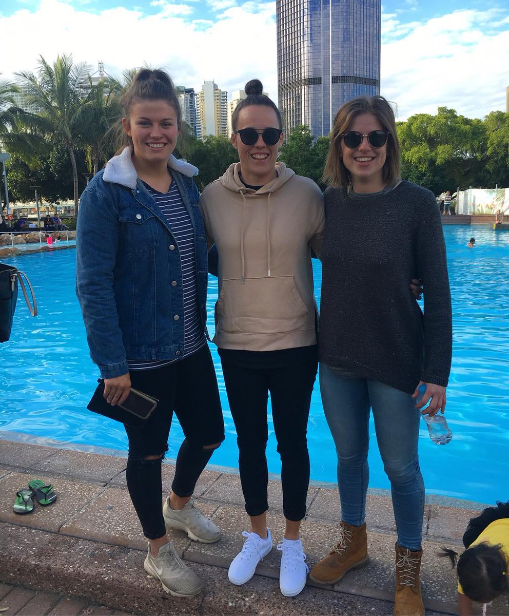 Our Captain showing new recruits Bella Ayre and Nat Exon around Brisbane. #AllForOne