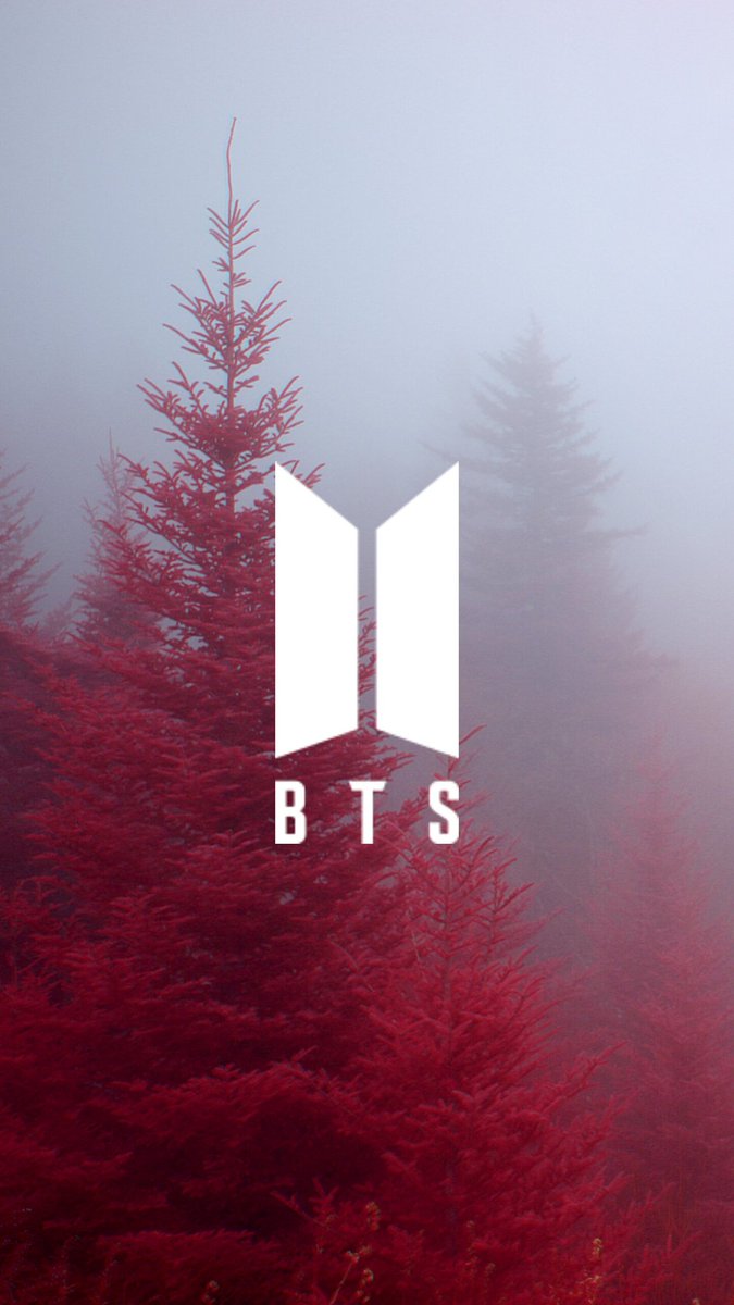 BTS_twt wallpaper on Twitter: "[WALLPAPER] BTS NEW LOGO: Red and Orange