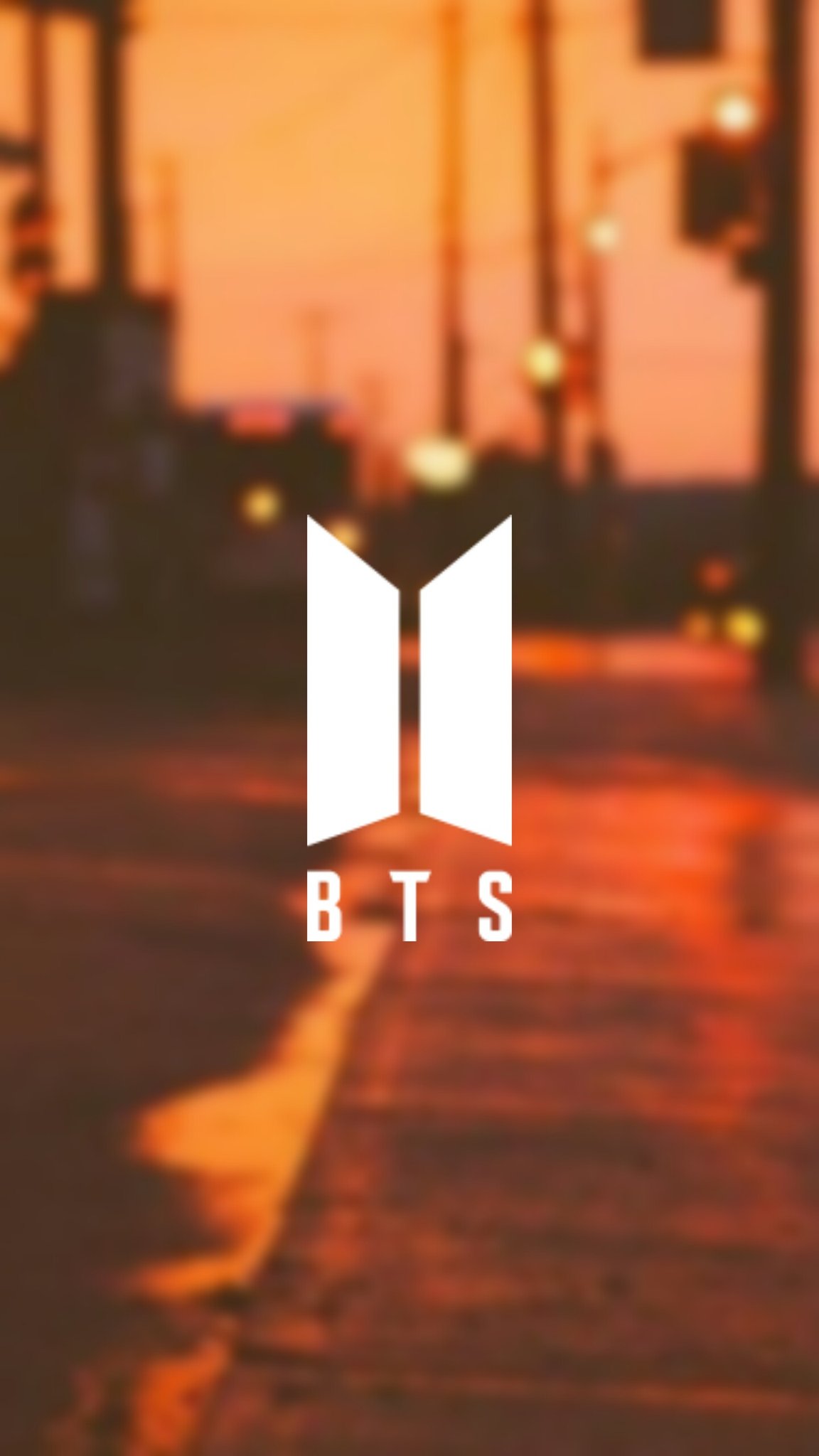 BTS_twt wallpaper on Twitter: "[WALLPAPER] BTS NEW LOGO: Red and Orange