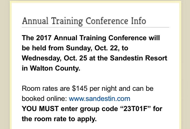 🔊105 days til #FLEPIOA17 🔊Have you registered yet? Register online at flepioa.org/2017-annual-tr… Join us Oct 22-25 in Destin🌴RT to tell others