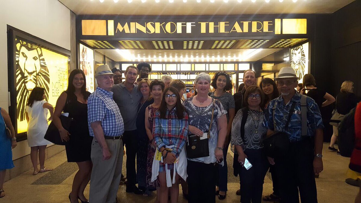 Great afternoon at the Minskoff Theatre with our #EOL guests seeing The Lion King on Broadway!#DRI #StayingVacationed #NYC @PattyMolano2