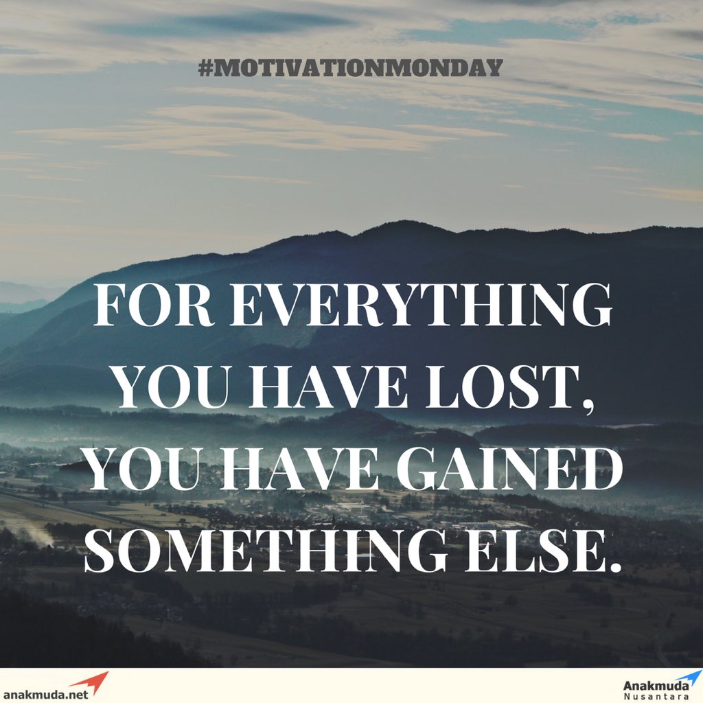 Selamat pagi, Anakmuda! Tetap semangat dan tersenyum ya hari ini! Karena yang hilang akan tergantikan dengan yang lebih baik pula! :)