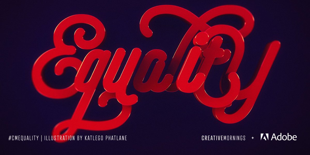 July’s theme is Equality, chosen by <a href="/Johannesburg_CM/">@johannesburg_cm</a>, illustrated <a href="/kattphatt/">KattPhatt™</a>, &amp; presented by <a href="/Adobe/">Adobe</a> #cmftl