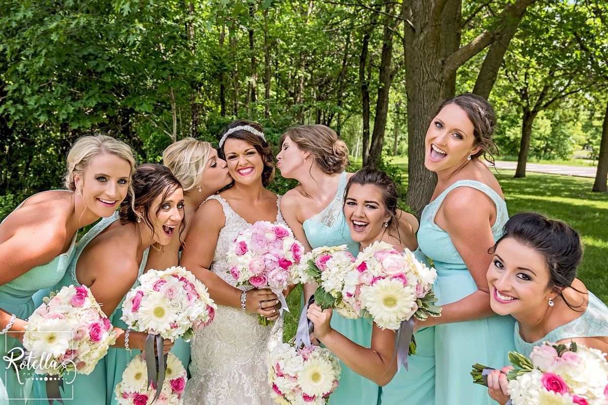 Loving this fun photo captured by <a href="/RotellaPhoto/">Rotella Photography</a> of the beautiful #bride Kayla and her lovely ladies! Congratulations Tyler &amp; Kayla! #wedding