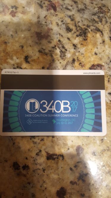 How dense am I?  I just realized that the hotel room keys are personalized for the #340BConf .