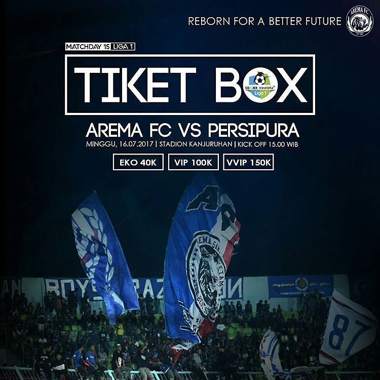 NewsArema's tweet photo. #TiketBox laga home yang akan datang yakni pertandingan melawan Persipura sudah bisa dipesan mulai hari ini di kantor Arema Fc Jln. Kertane⦠https://t.co/1ZKvHTcX0D