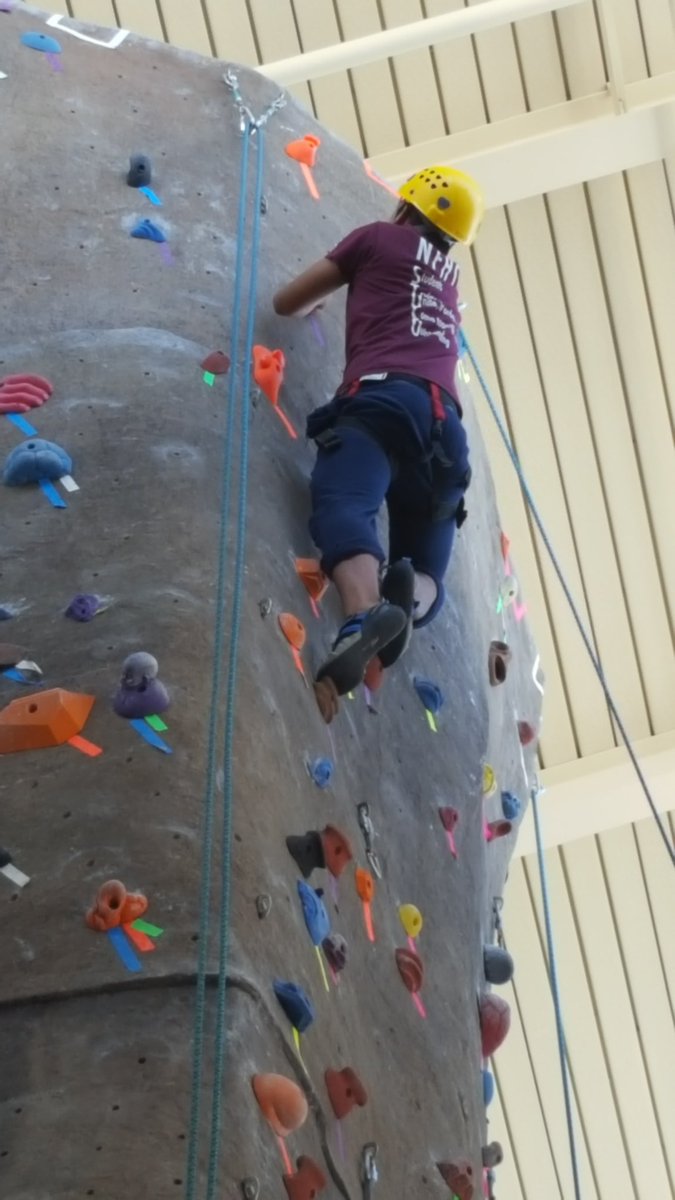 Nfhs_StuCo14's tweet photo. More from rock climbing. Luke and Kevin made it to the top. #tascasu17 @TASC_StuCo @district3tasc https://t.co/5yisFnQUUS