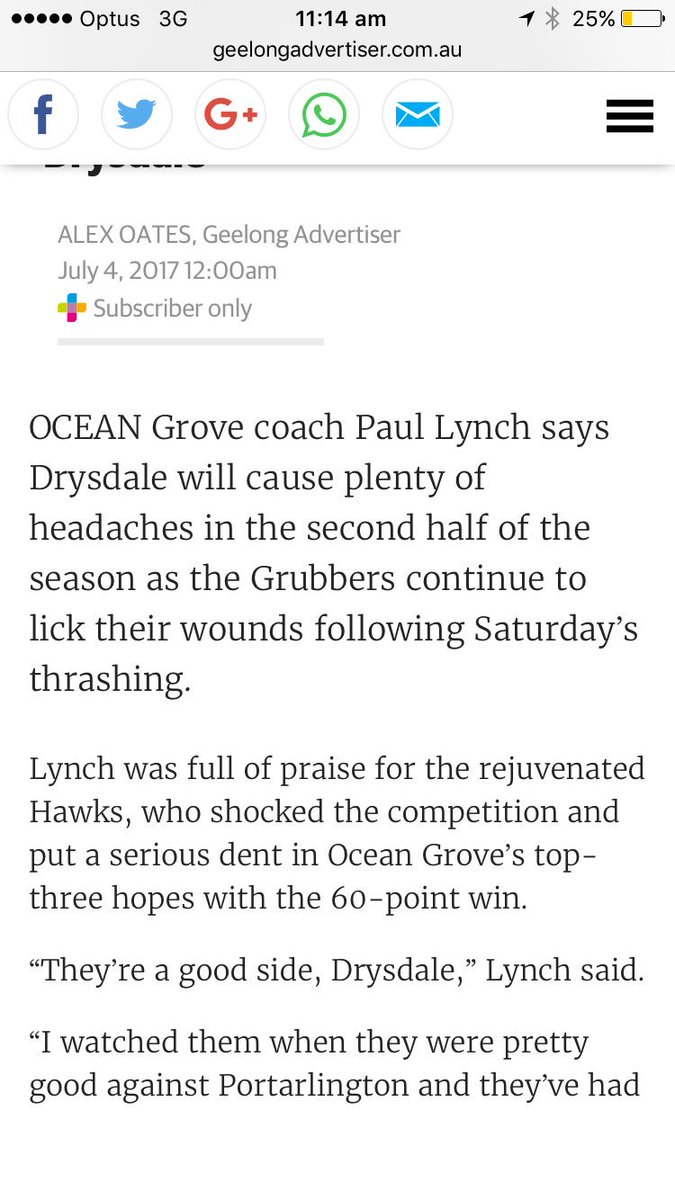 MarkyHeeno's tweet photo. Poor form from #AlexOates. Check your facts Corey Walter and Kaiden Long did play, be nice if he checked the facts &amp; teamsheet. #GeelAddy https://t.co/18dGp1VFmY