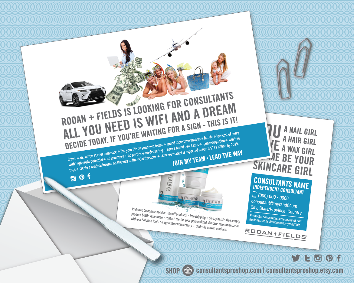 consultproshop's tweet photo. This popular #WifiandaDream #mailer for #RFAustralia is now available for #RodanandFields #Consultants in the USA! https://t.co/kz4VTvF4iu https://t.co/OqfJcqEHjY