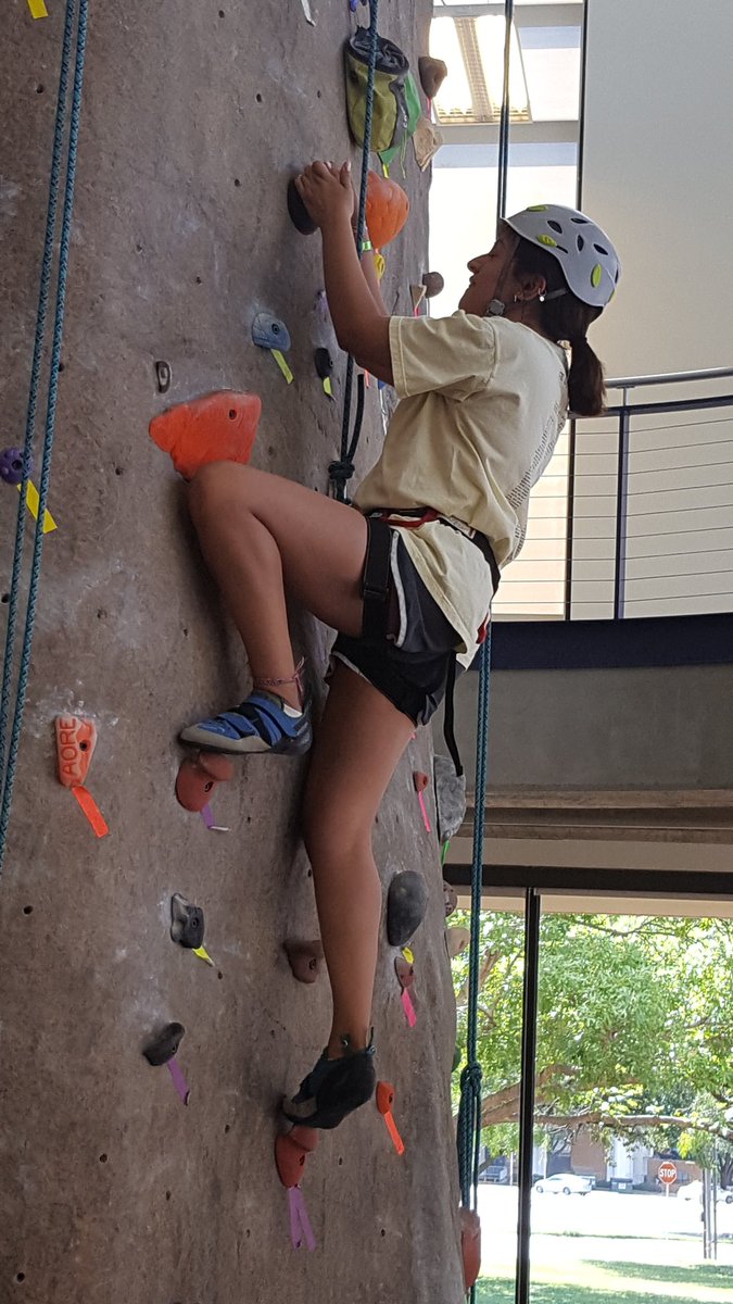 Nfhs_StuCo14's tweet photo. Rock Climbing. Karla and Antonia made it to the top! #TASCASU17 @TASC_StuCo @district3tasc https://t.co/kf0ukTLcwU