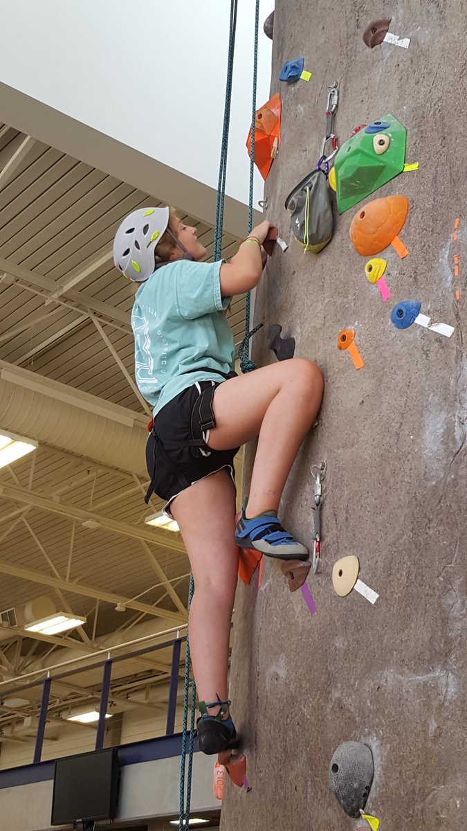 Nfhs_StuCo14's tweet photo. Rock Climbing. The rest of us tried to make it to the top. #TASCASU17 @TASC_StuCo @district3tasc https://t.co/IDFY9KMI9L