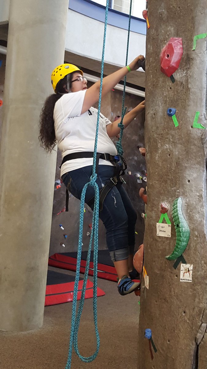 Nfhs_StuCo14's tweet photo. Rock Climbing. The rest of us tried to make it to the top. #TASCASU17 @TASC_StuCo @district3tasc https://t.co/IDFY9KMI9L