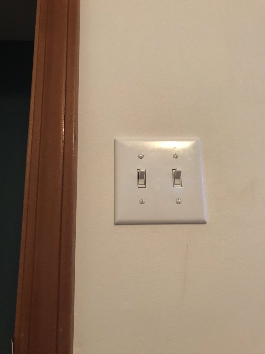 raygenscherer's tweet photo. presli rlly thought the the second light switch in my room was a garbage disposal https://t.co/BniNul5lPg