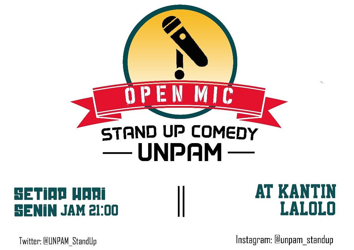 UNPAM_StandUp's tweet photo. Yuk nanti jam 21.00 WIB ke kantin lalolo buat #openmicUNPAM sebelum UAS, Krn abis UAS open mic libur dulu... https://t.co/X2pOA4jUwi