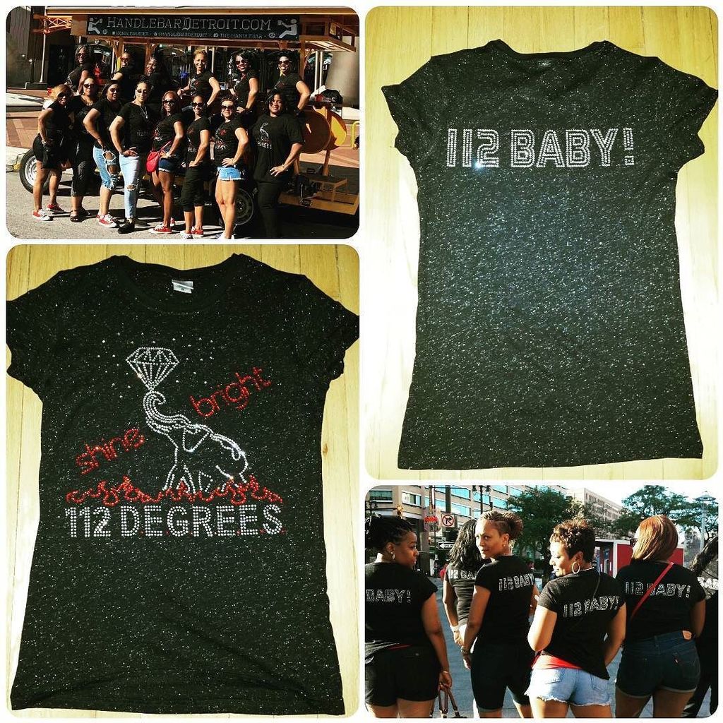 StewArtPromos's tweet photo. #112DEGREES #112Baby #ShineBright #Detroit #HandleBar Fun times!!! #GlitterTee #Rhinestones #StewArtPromos https://t.co/IrLq2g4nR1 https://t.co/U1ejzJyPG0