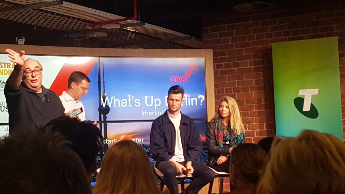 me3722's tweet photo. Great to see @monwulff &amp; Liam, fellow G20 YEA delegates talking at What's up Berlin @StartupVic @murudau https://t.co/FOXQNSbzLH