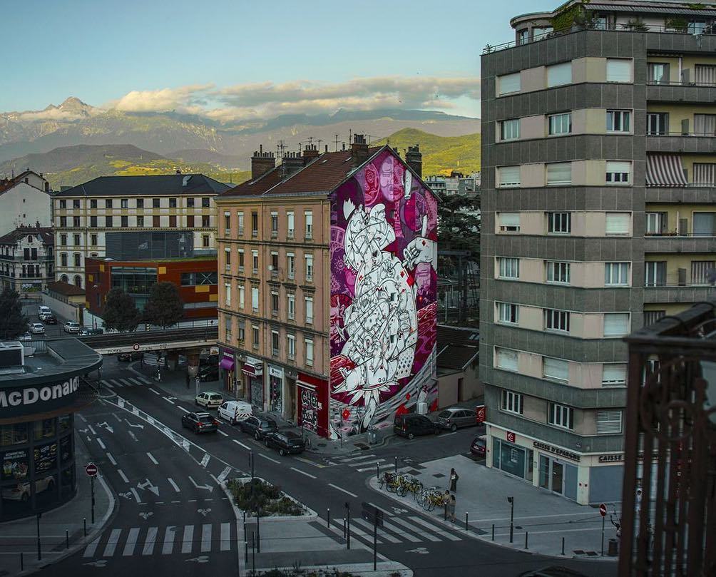SJKartcenters's tweet photo. #grenoble
Food for Thought de @hownosm pour le @grenoblestreetartfest
#spacejunkartcenters #spacejunkgrenoble #bigmural #hownosm #streeta… https://t.co/1dRtD0Bpfq