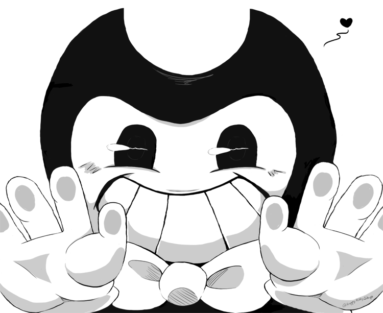HappyKittyShop5's tweet photo. I SEE YOU!! It’s time to PLAY with me!! #batmin #Bendy_and_the_ink_machine #bendy https://t.co/UM9Wz4ro9h