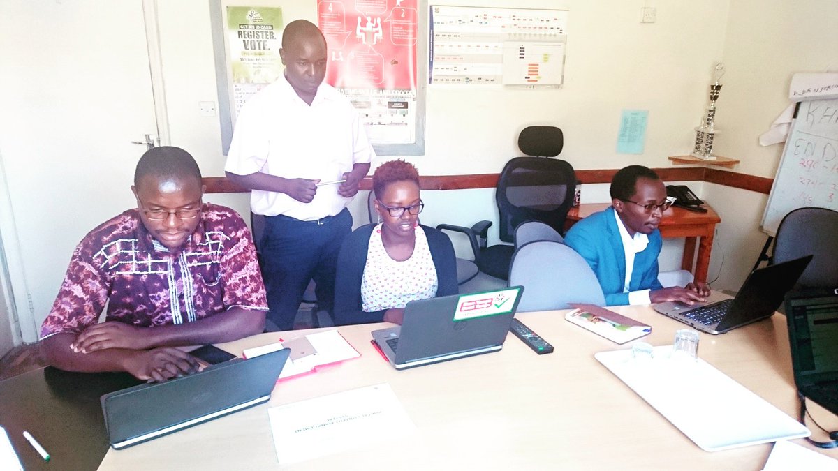 Open_Institute's tweet photo. @ragemurage training the team on a step by step guide to upload documents and general usability of the platform 
@DevolutionHub @thekhrc https://t.co/XfcWoXJBPH