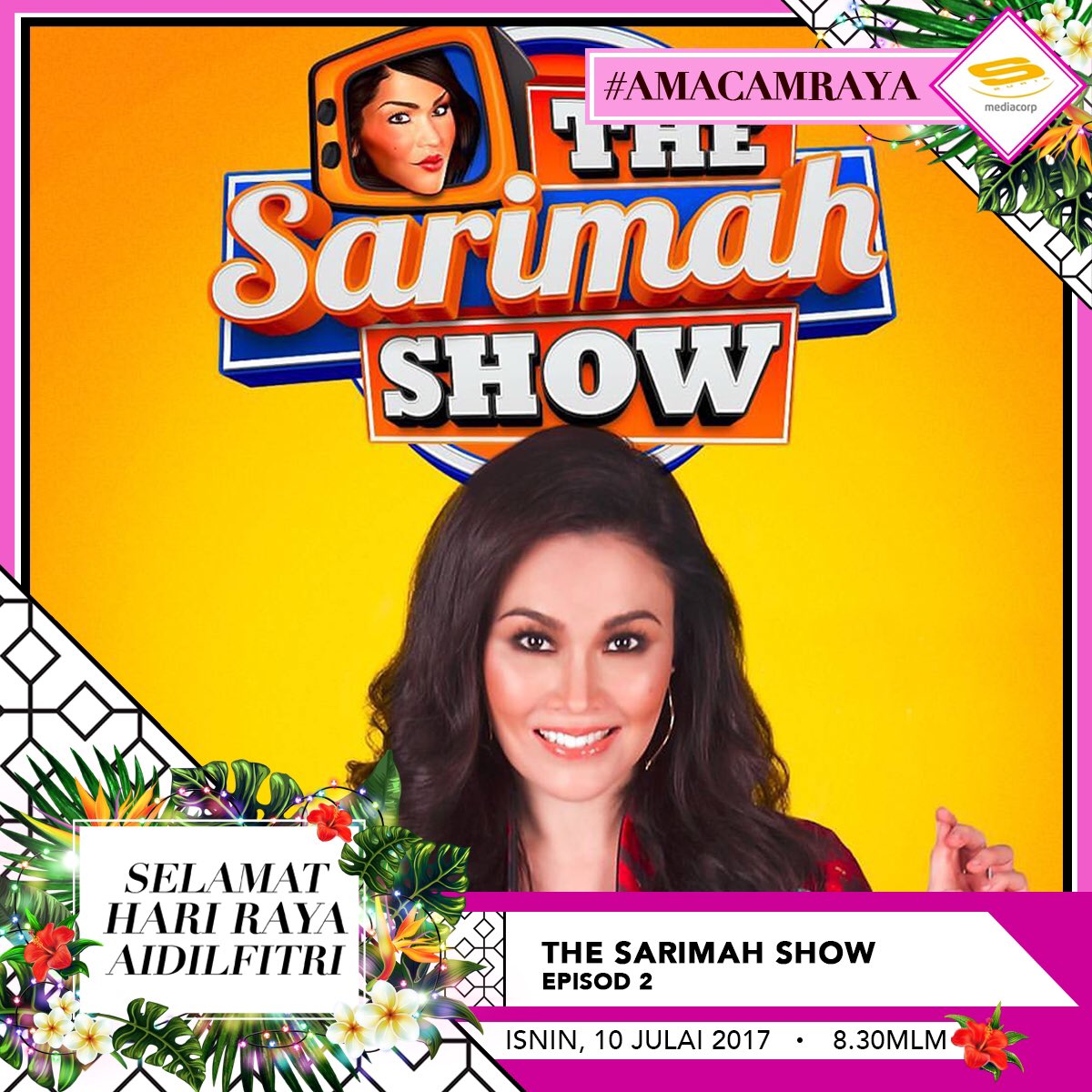 Mediacorp_Suria's tweet photo. Saksikan #TheSarimahShow bersama Fasha Sandha, Neelofa, Alif Satar, Amy Mastura, Fattah Amin & Kris Dayanti, 8.30 malam ini di Suria! β¨ https://t.co/DBGf9GhA62