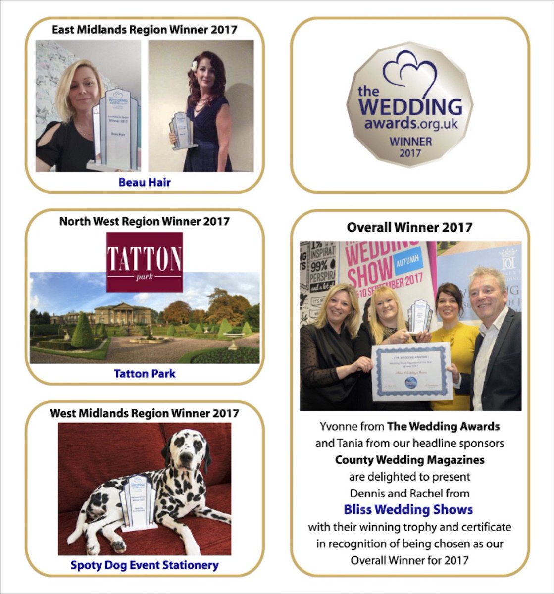 Exciting News ! - The Wedding Awards 2018 nominations are opening 1st Sept 2017 - see all this year's Winners at TheWeddingAwards.org.uk