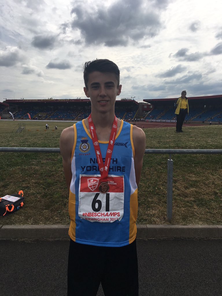 Congratulations Alex Colton who came 3rd in the Triple Jump at the English School's Athletics Championships  with a jump of 13.58m.