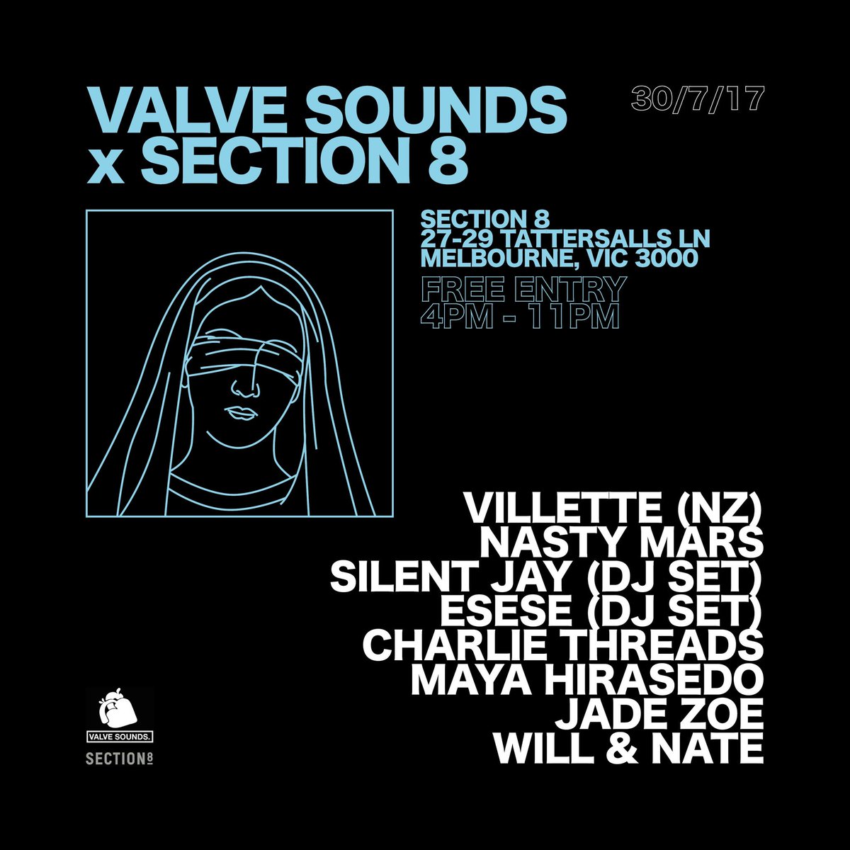 valvesounds's tweet image. We putting together a showcase with @section8melb // JULY 30 // FREE ENTRY
