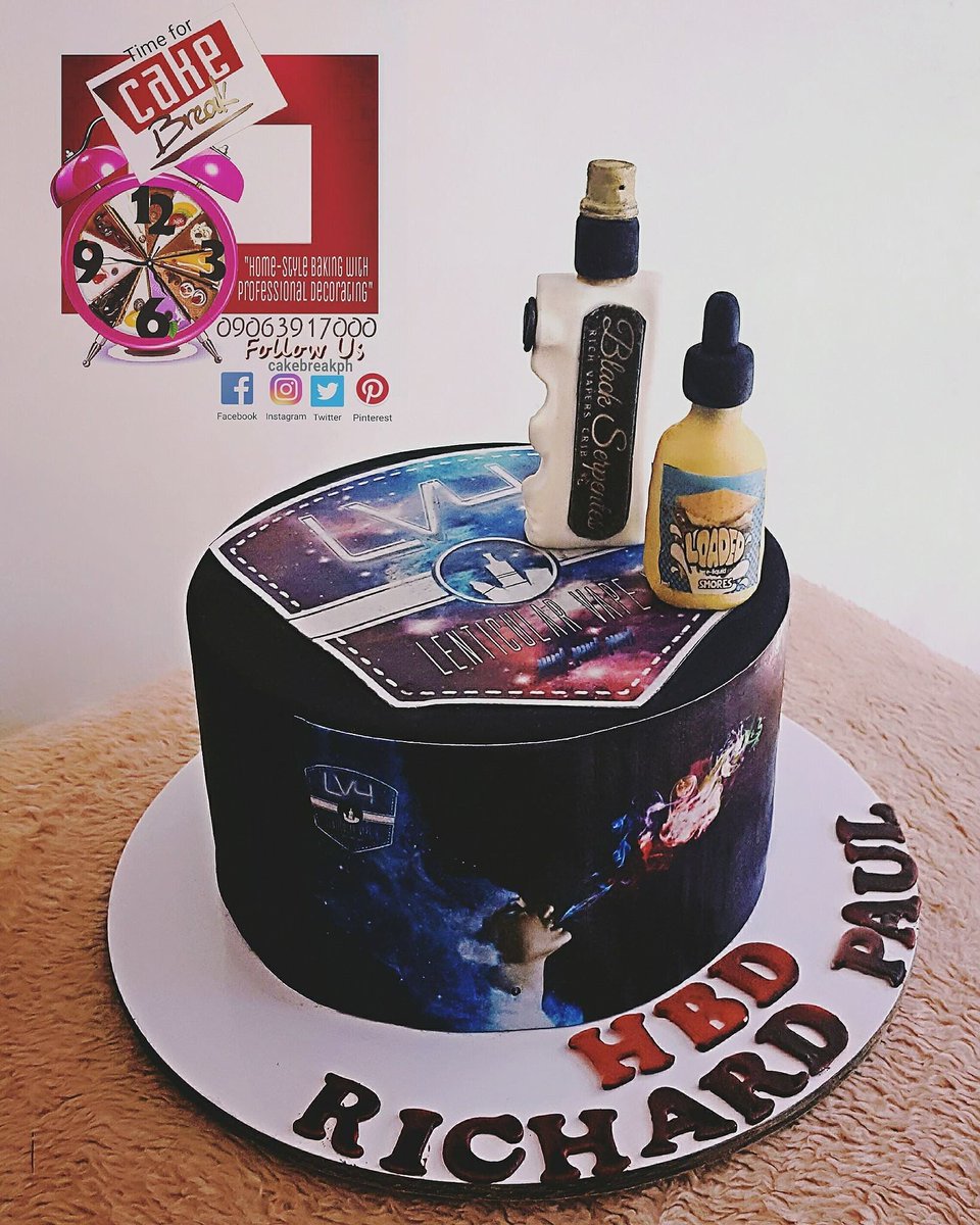 Cake Break on X: 'HappyBirthday Sir RichardPaul #lenticularvape #vapecake  #allediblecake #blackserpentesmod #blackserpentescake  https://t.co/Jshl7MiuLJ' / X