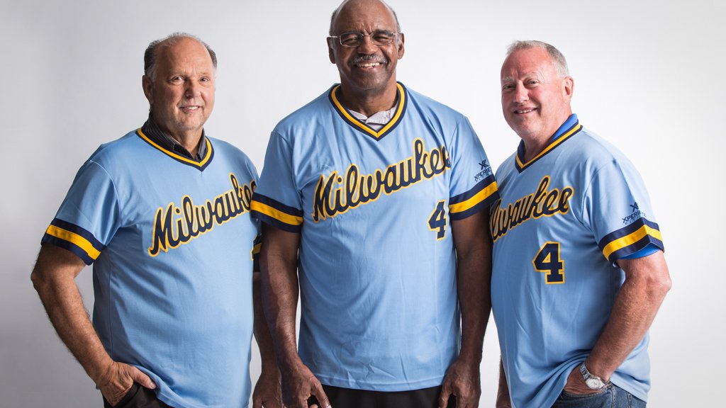 Milwaukee Brewers on X: These handsome gents are ready for Paul Molitor  Replica Jersey Night this Friday! #PartyLikeIts82   / X