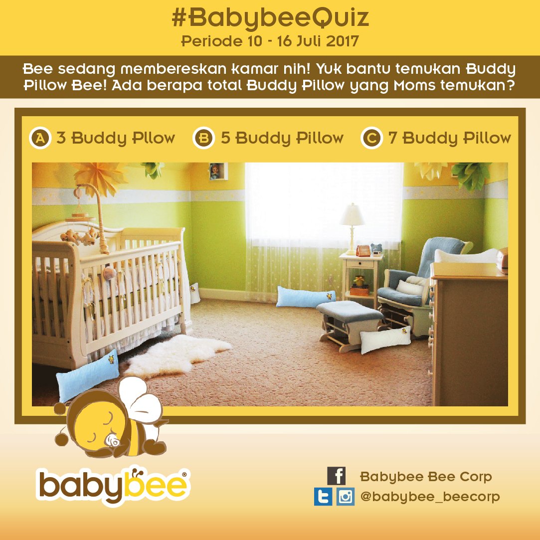 babybee_beecorp's tweet photo. Bee sedang membereskan kamar nih! Ada berapa total Buddy Pillow yang Moms temukan? #BabyBeeQuiz (1/3) cc : @InfoKuiz @SerbaKuiz https://t.co/lDgvOUubBv