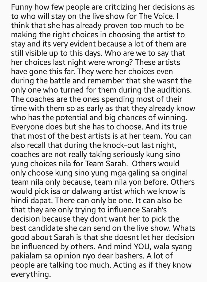 Hornydude54321A's tweet image. This is for all Team Sarah G doubters. Your faves on other teams can choke. Just wait for them to slay the live shows! #TVTTeamSarahKOs