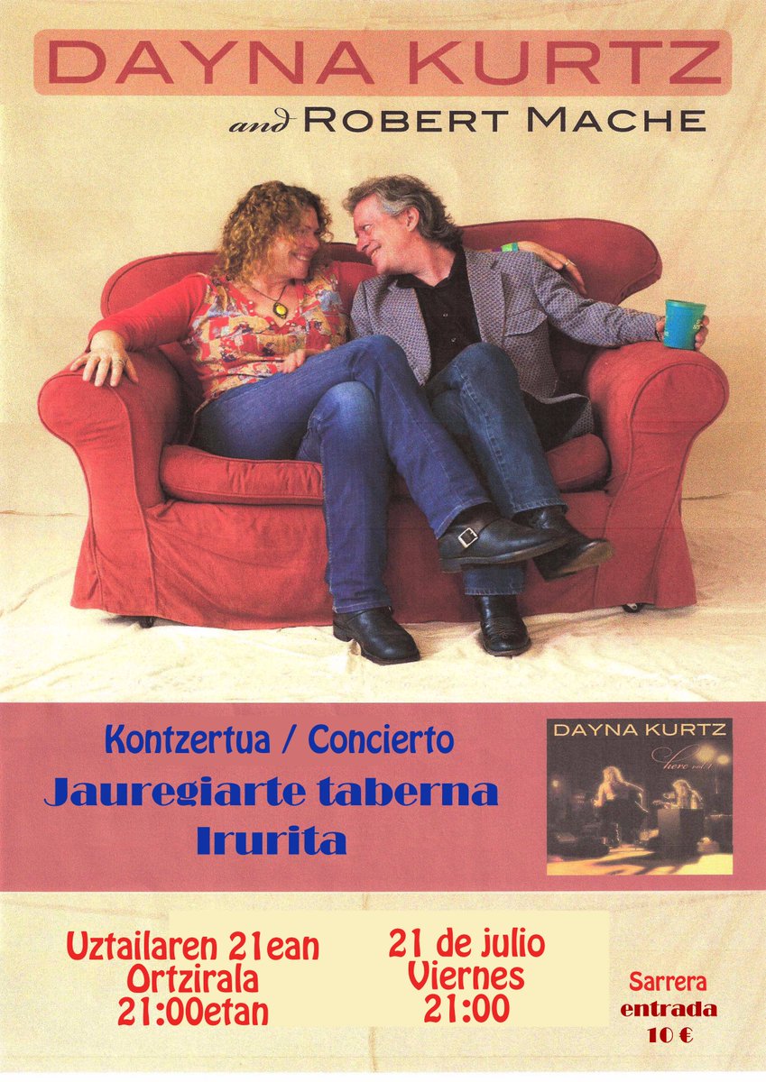 BaztanBidasoa's tweet photo. Kontzertua / Concierto #DaynaKurtz #Jauregiarte #Irurita #Baztan #Bidasoa https://t.co/a9MLv4ONEc