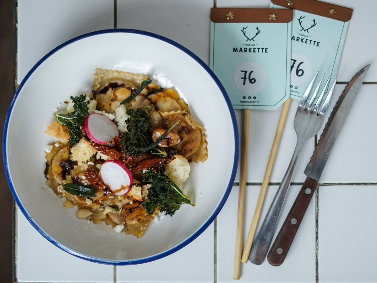 If you are wondering what the ideal way to fix your Monday blues is, this Kabocha Pumpkin Ravioli is the answer! #publikmarketteGI #ismaya