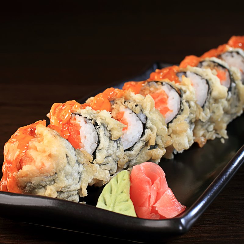 A Delicious Deep Fried Salmon Tempura Roll With Baked Sauce only <a href="/Teritorri/">Teritorri</a>
Have a Nice Day.. 😊
#TeritorriTeriyaki #TeritorriExpress