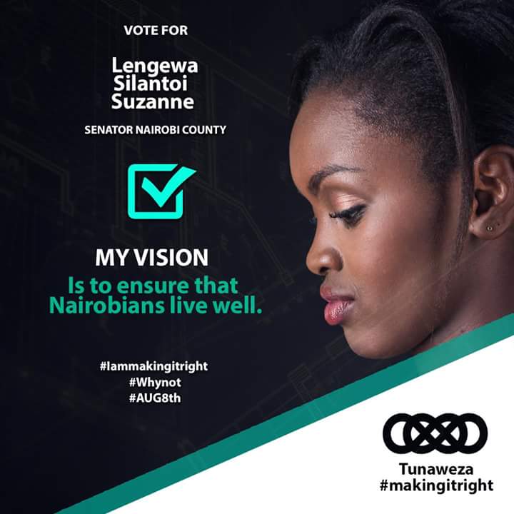 AswaniTed's tweet photo. Vote @SuzanneSilantoi Nairobi Senatorial Aspirant.
Hope for tomorrow
The choice for change
#NyoroshaSystem
#MakingItRight
#IfSheIsElected https://t.co/YHtVwPJff9