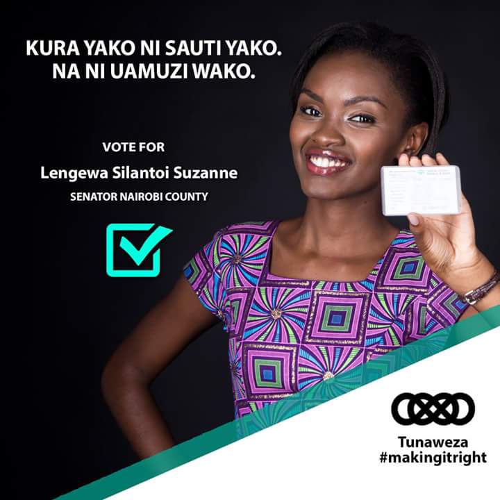 AswaniTed's tweet photo. Vote @SuzanneSilantoi Nairobi Senatorial Aspirant.
Hope for tomorrow
The choice for change
#NyoroshaSystem
#MakingItRight
#IfSheIsElected https://t.co/YHtVwPJff9