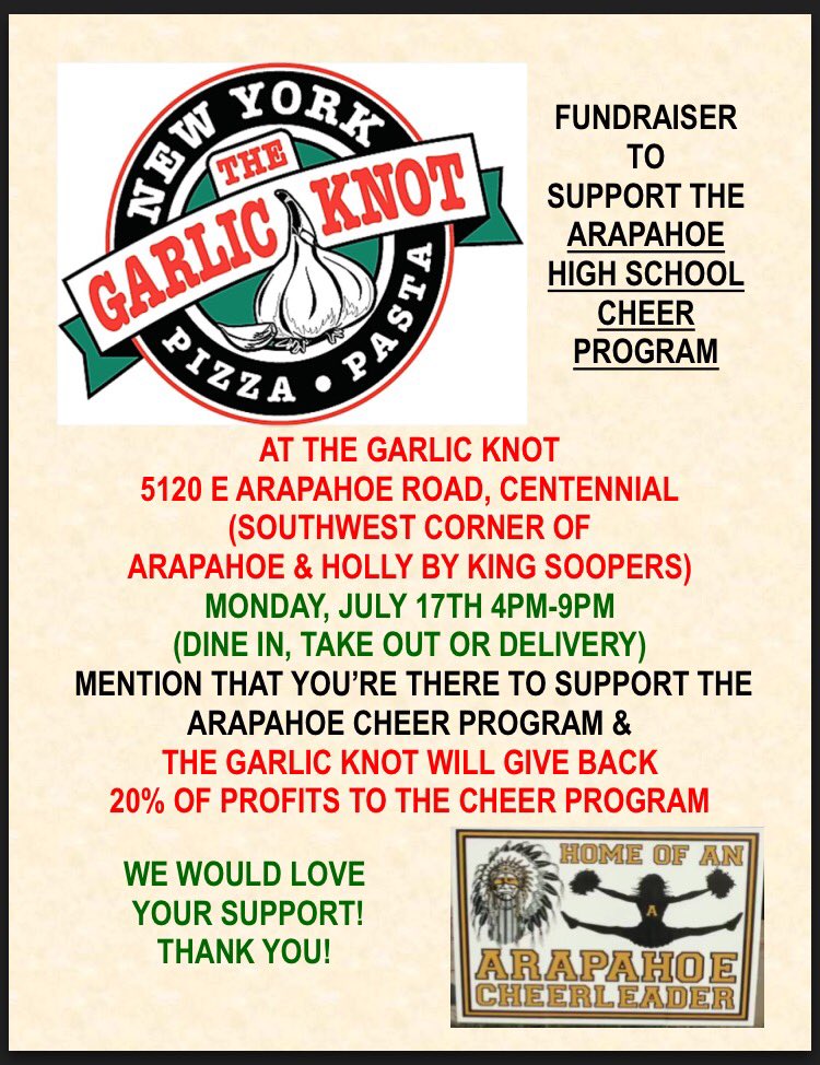 Please support your Arapahoe Cheer Team!!!