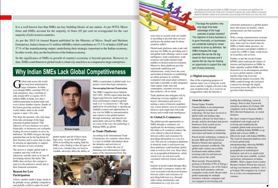 connect2_India's tweet photo. #SMEMagazine- "how #technology is enabling #IndianSMEs to become #globally aware, visibile and competitive"
#connect2india #SMEsGoGlobal https://t.co/YXwN73M8xv