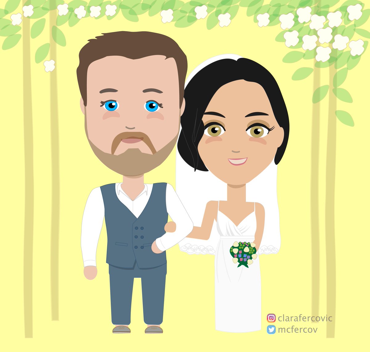 mcfercov's tweet photo. New #cesurvegüzel illu! The final-final wedding 😅 🚫crop. #CesurAlemdaroğlu #SühanKorludag #KivançTatlituğ #TubaBüyüküstün #comunidadvaliente https://t.co/ftV1od98HQ