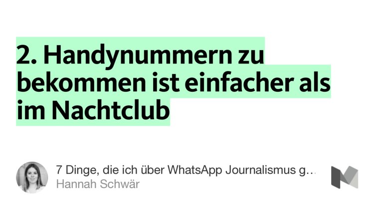 “7 Dinge, die ich über WhatsApp Journalismus gelernt habe” — <a href="/HannahSchwaer/">Hannah Schwär</a> medium.com/@hschwaer/7-di…
