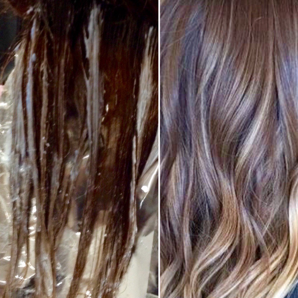 nailagrant's tweet photo. Balayage , the process and finish.#balayage #painting #process #after#color #style #olaplex https://t.co/3xBcddKaEq