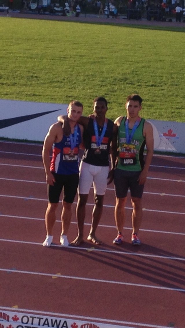 Congrats to <a href="/fatherhenrycarr/">fatherhenrycarr</a> Khamal Stewart-Baynes for winning Gold at the Canadian U20 Track &amp; Field Championships in Ottawa. <a href="/FHCTrack/">FHC Track & Field</a>