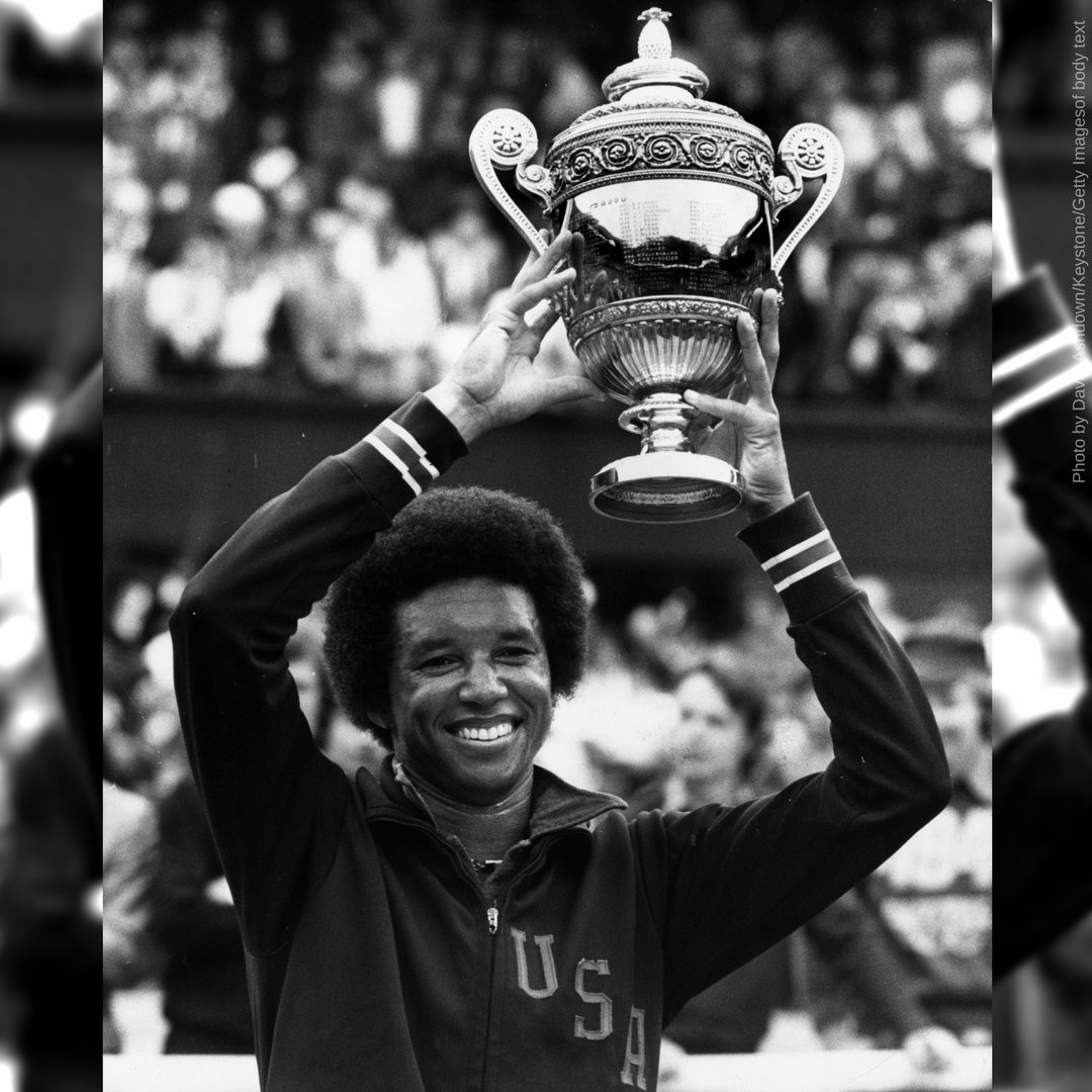 Happy Birthday to the late Arthur Ashe, the first African American man to win the men\s singles title at Wimbledon! 