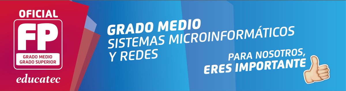 EDUCATECFP's tweet photo. Este es tu #FP si te gustan los juegos en red, Internet y los ordenadores.
FP GRADO MEDIO INFORMÁTICA #microinformatica #caceres #gradomedio https://t.co/gejRaD30Im